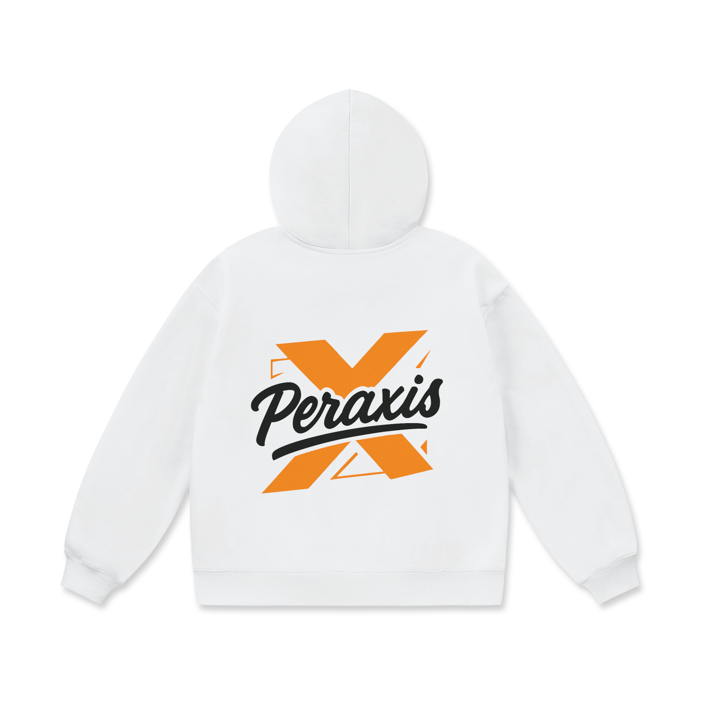 PERAXIS Heavyweight Fleece Hoodie - D01 - Orange/white