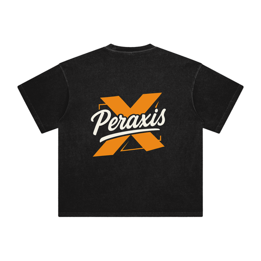 PERAXIS Enzyme Washed T-Shirt - D01 - Orange/Black