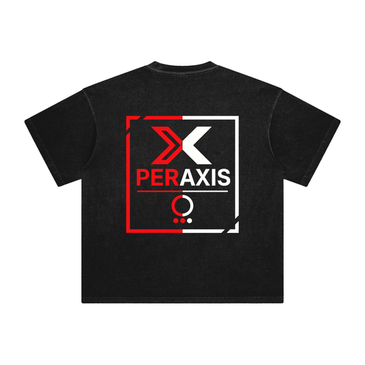 PERAXIS Enzyme Washed T-Shirt - D01 - Red/White