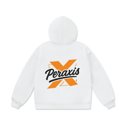 PERAXIS Heavyweight Fleece Hoodie - D01 - Orange/white